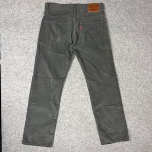 Levis 549 Low Loose Corduroy Pants Mens 32x32 Gray Straight Leg Cords 549-4355